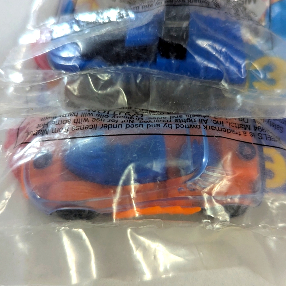 1994 Two Vintage Unopened McDonald's Hot wheels, Blue Bandit, Lightning Speed